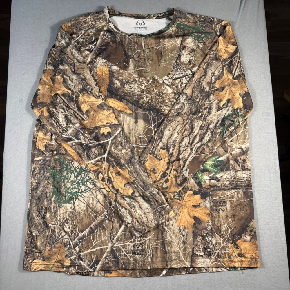 Realtree Edge Camo Long Sleeve Performance Shirt Mens XL IVO50160 Hunting Top